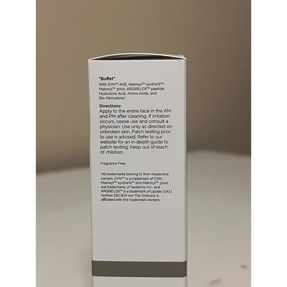 The Ordinary - "Buffet" Multi-Technology Peptide Serum 30 mL - Picture 2 of 5